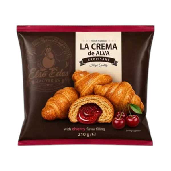 La Crema De Alva 210G Croissant Meggyes