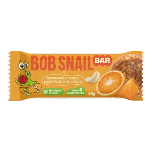 Bob-Snail 35G GyümölcsSzelet magokkal Datolyaszilva-Narancs-Kesudió-quinoa Ropogós