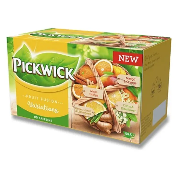 Pickwick Tea 30G Fruit Variations (Sárga) Citrus, Bodza, Narancs, Mangó, Gyömbér Citrom, Citromfű, Narancs