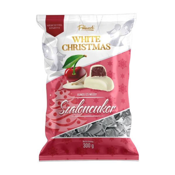 Szaloncukor 270G White Christmas (Rumos ízű Meggy) Polwerk