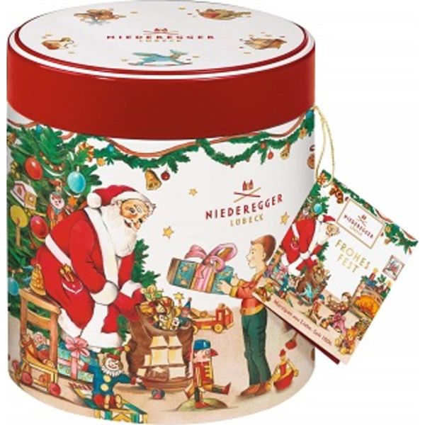 Niederegger fémdoboz frohes fest 250 g