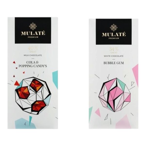 Mulate Premium 180G Karácsonyi Duo-Kóla ízű Robbanócukros 40% Tejcsokoládé & Rágógumi 34% tejcsokoládé