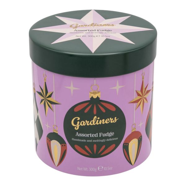 Gardiners 300G ’’Gömbdiszek” Törökméz és Sós Karamella Fudge Válogatás Fémdobozban
