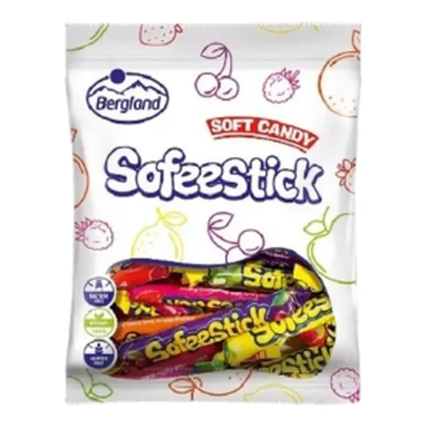 Bergland 80G SofeeStick Gyümölcs és Kóla Ízű Puhakaramella