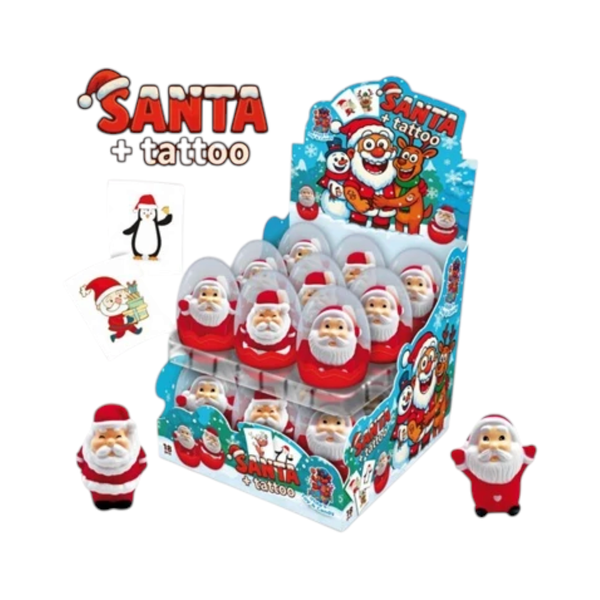 Santa + Tattoos 5G Játék Eper ízű cukorkával (1068)