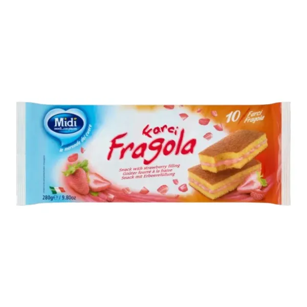 Midi Piskóta Epres (Frágóla), 1 szelet, 28 g