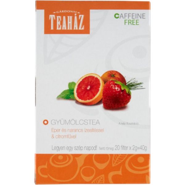 Gárdonyi Teaház 40G Gyümölcstea Válogatás Eper-Narancs-Citromfű